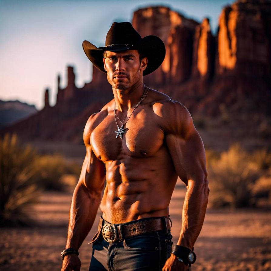AI image -- cowboy in the desert