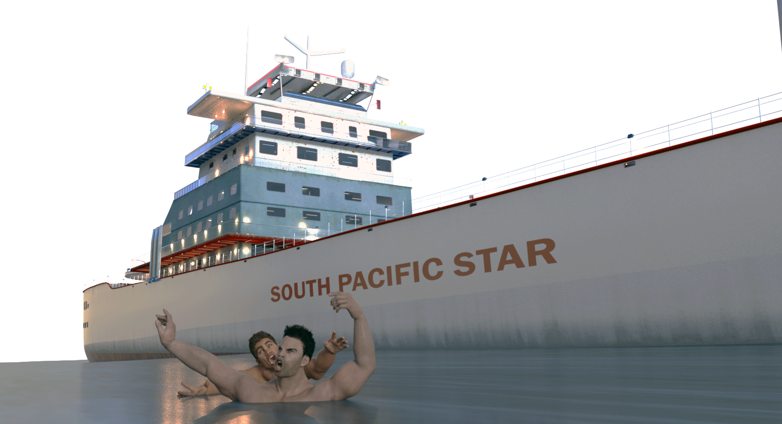 South Pacific Star crewmen overboard